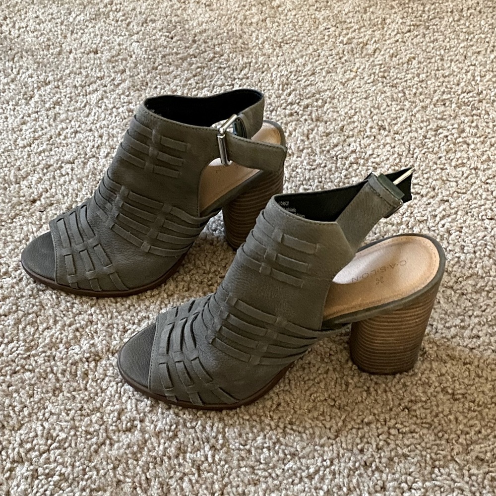 Leather Block Heels